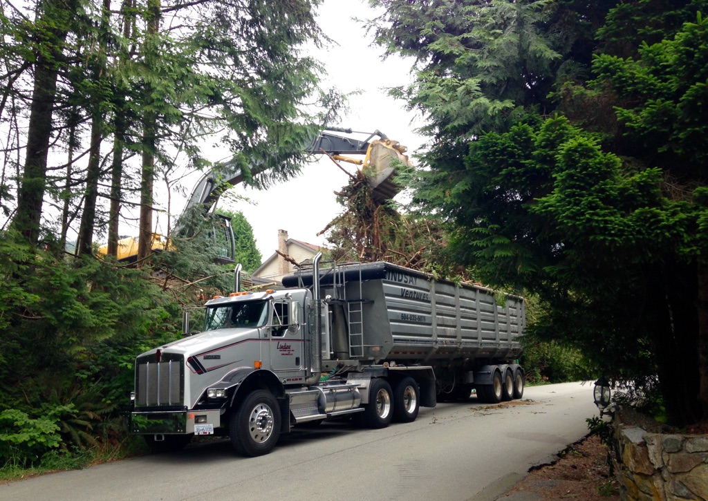 Lindsay Ventures Hauling Brush in West Vancouver
